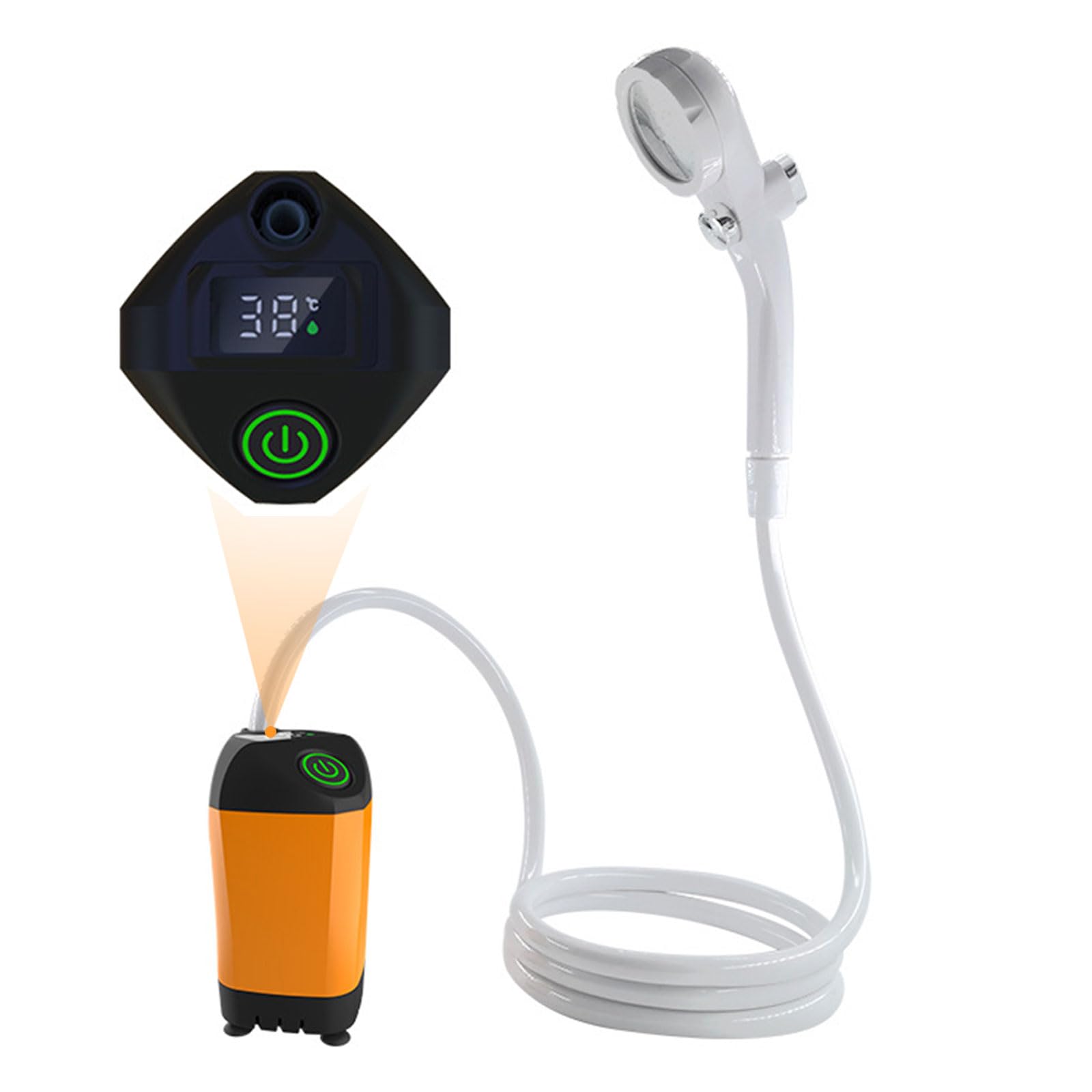 Doccia Portatile Da Campeggio 8000mAh | Ricaricabile Con Tubo 2m Per Esterni - Foto 8