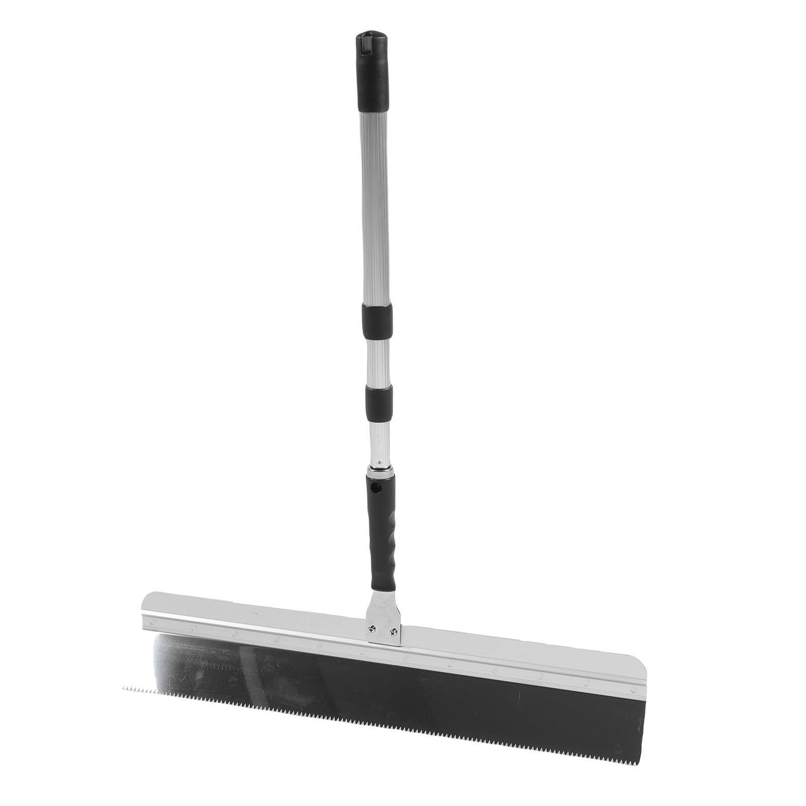 Herramienta de nivelación de piso de cemento, escobilla de goma autonivelante, tipo doblado de 24 pulgadas con 3 estantes, varilla telescópica ajustable para nivelación de piso de
