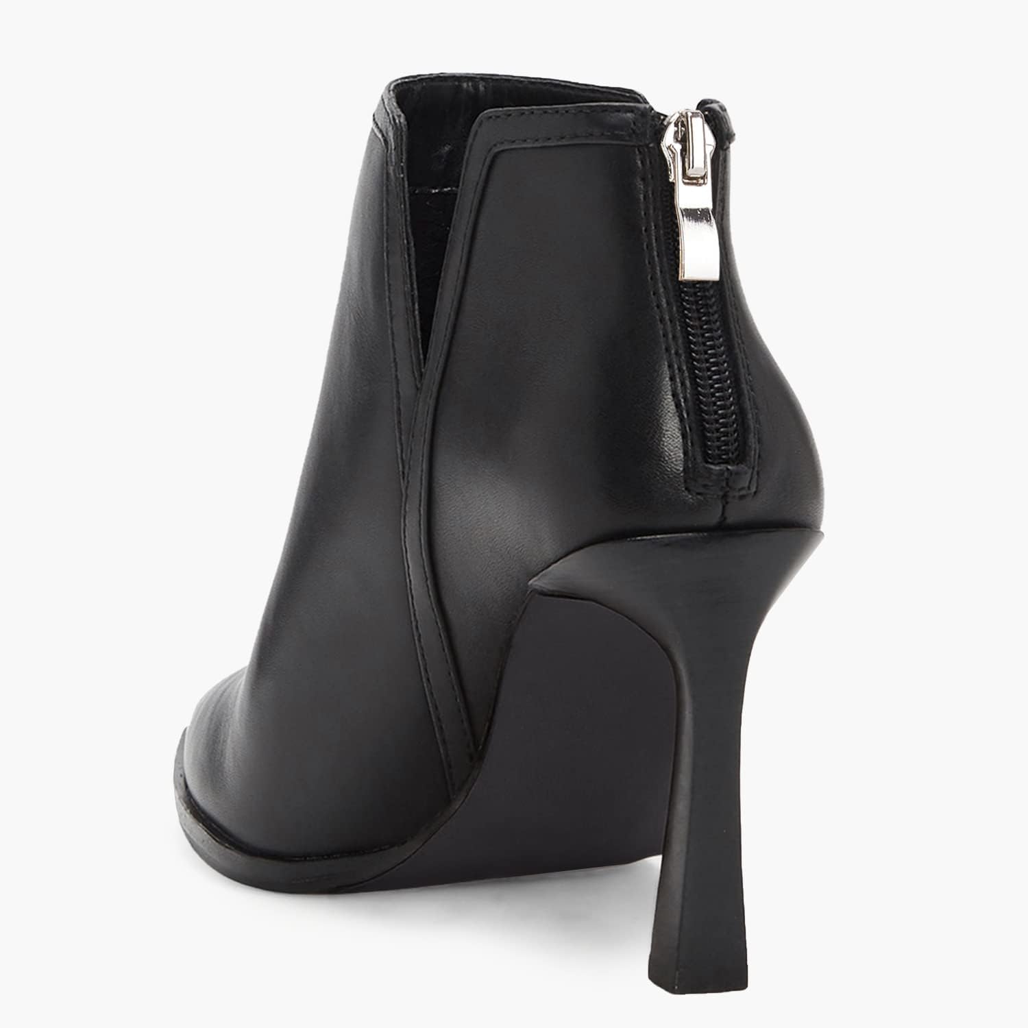 Juliet Holy Womens High Heel Booties Pointed Toe V Cut Back Zipper Short Dress Ankle Boots - Image 5