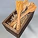 Handmade Olive Wood Kitchen Utensil Set - 4-Piece Artisan Cooking and Serving Utensil Bundle, Olive Wood Utensils, Fair-Trade, Handcrafted, Includes 2 Greek Recipes - LESVOS WOODCRAFT