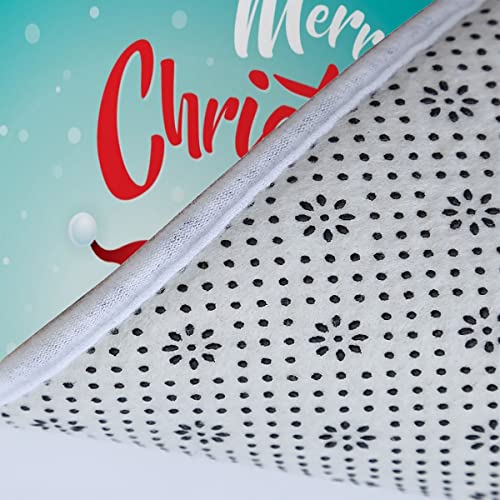 Zifarm Badematte rutschfeste 50x80 cm Weihnachten Badvorleger-Set 3D Weihnachtsmann Mikrofaser Flanell Absorbierend… – Bild 8