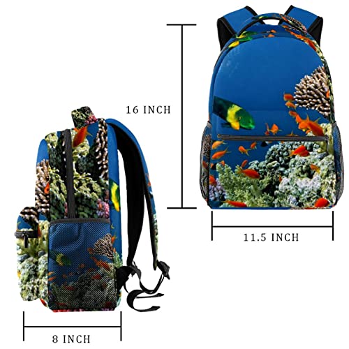 Sac à dos paysage sous-marin de corail solide pour protéger vos affaires d'école - 2