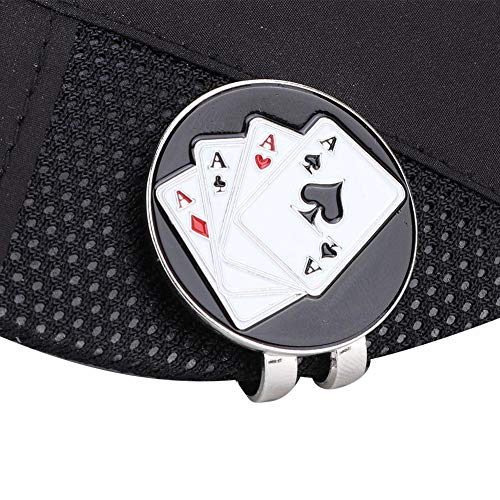 Golf Hat Clip, Metal Magnetic Golf Ball Marker Holder Visor Clip Ball Marker Accessory Multiple Patterns(Poker) Golf - Image 4