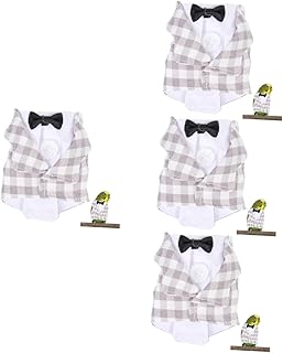 Mipcase 4Pcs Roupas De Pássaros De Estimação Decorações De Coelho Acessórios De Coelho Acessórios De Gatinhos Roupas De Animais De Estimação Pequenas Roupas De Papagaio Fraldas De