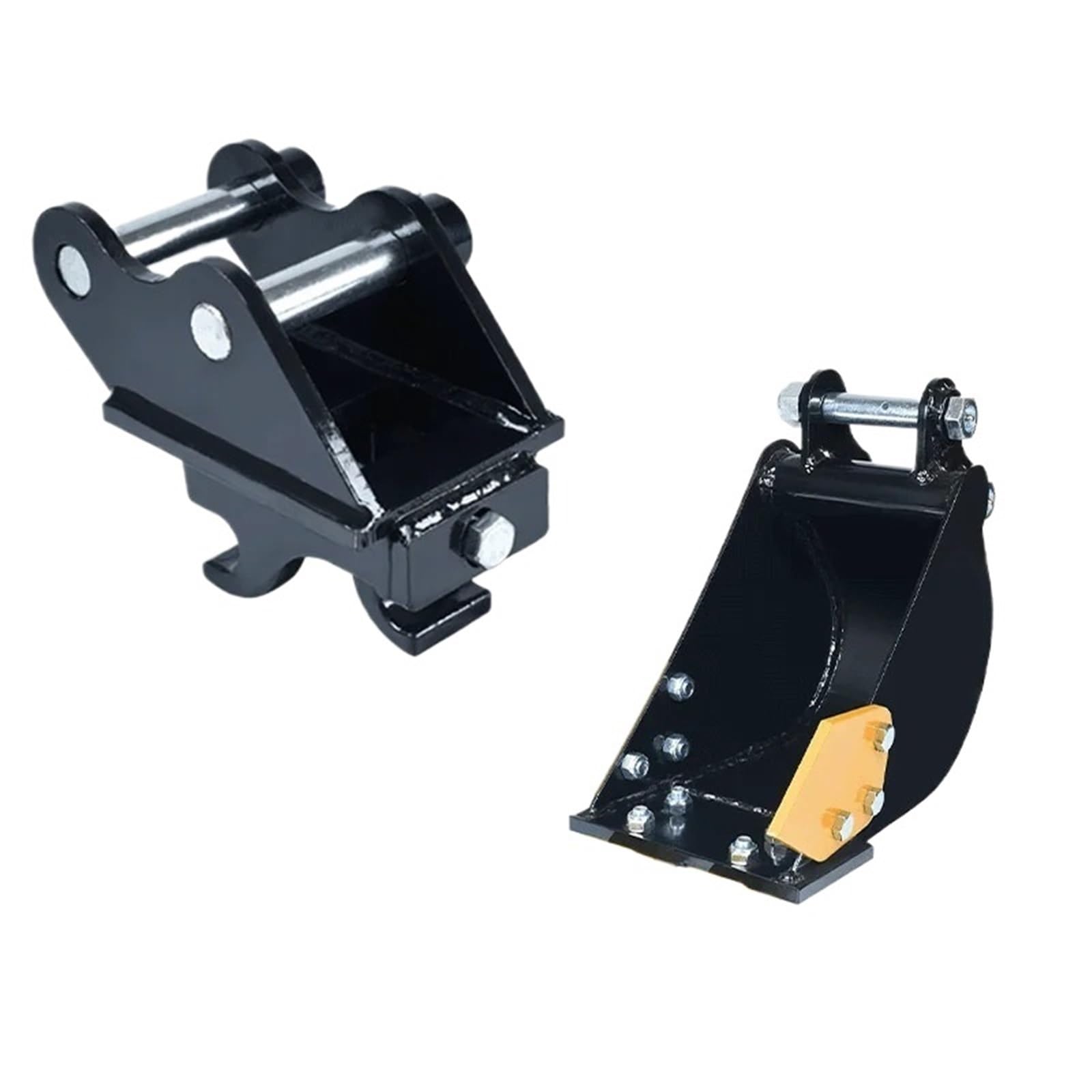 Compatible for Mini Excavator 2-Piece Set, 200mm Steel Bucket & Quick Coupler Attachment
