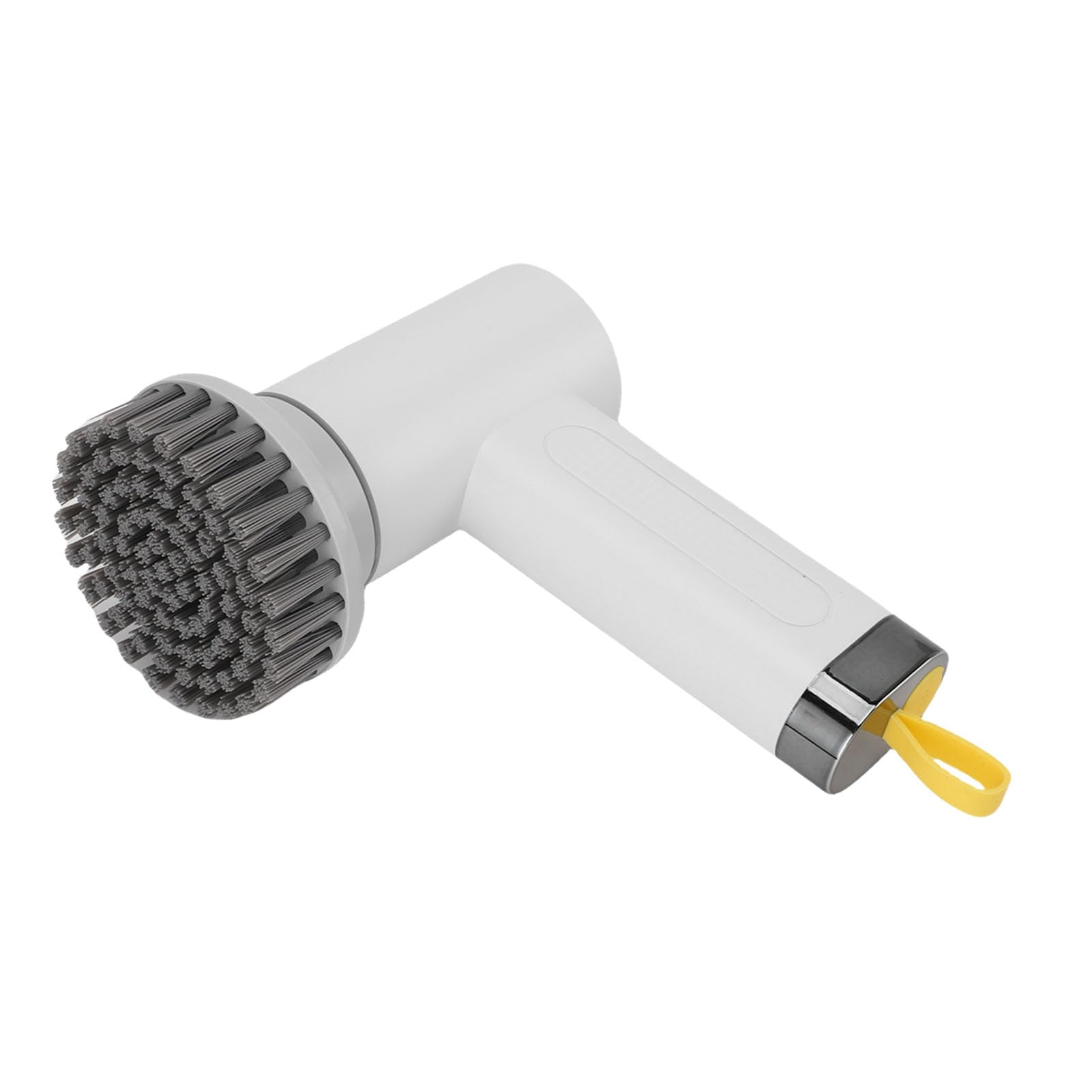 Spazzola Elettrica Rotante per Doccia, Spazzola per Doccia Senza Fili, con 3 Testine Sostituibili, per Bagno, Pavimento in Piastrelle, Parete, Vasca da Bagno (White)