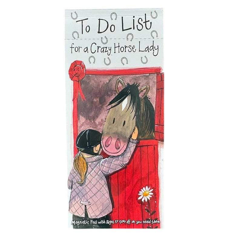 Alex Clark Crazy Horse Lady to Do List - Magnetic Pad, 100 Tear-Off Pages