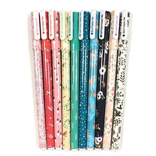 allydrew 0.5mm Bolígrafos de Gel Pack 10 Multicolor