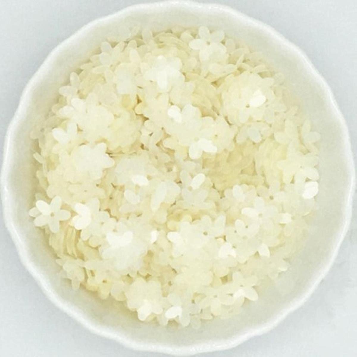 Paillettes couleur blanc mat 10mm tasse cinq doigts fleur Paillettes Paillettes couture artisanat de mariage femmes vêtements accessoires 10 g/lot  15
