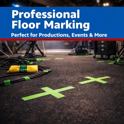 Image of Gaffer Power Proudly Made in The USA, Real Professional Grade Gaffer Tape, Heavy Duty Gaffers Tape, Non-Reflective, Multipurpose. 2 Inches x 30 Yards, Fluorescent Green