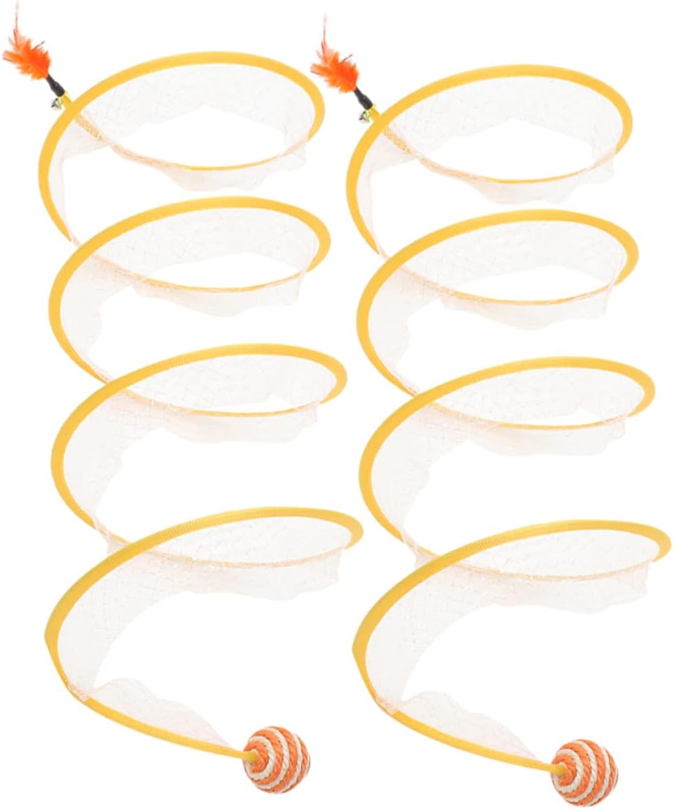 VANZACK 6pcs Cat Tunnel Toy Interactive Kitten Play Accessory for Kicking Scratching Encourages Active Play Natural Instincts for Indoor Cats