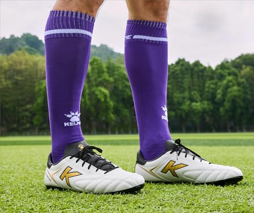 Image of KELME K-Fighting Microfiber Leather Soccer Cleats, Firm /Artificial Ground Outdoor Shoes, for Men Women