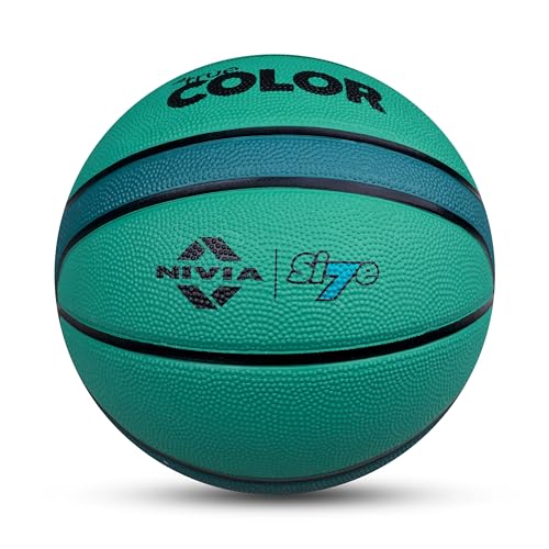 Image of Nivia True Color Basketball, As per BFI Standard, 14 Panels, Moulded Soft Rubber Cover with Pebbled Texture, Butyl Threadwounded Bladder, Made for Tournaments, To Play on All Indoor & Outdoor Surfaces