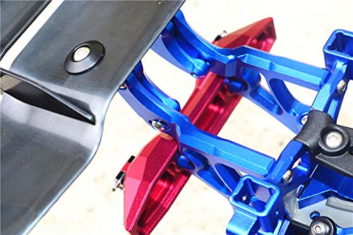 GPM Upgrades Aluminum Rear Wing Mount Full Set for E-REVO 2.0 (86086-4) RC Cars (Silver)