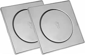 Ralo Click Up Inox Premium 15x15 cm com Vedação Anti Mau Cheiro e Sistema Click, Ralo Quadrado Inteligente para Banheiro, Lavanderia e Box Design Premium (Unitário)