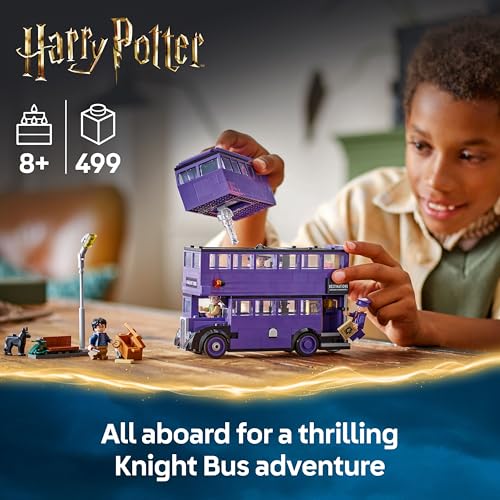 LEGO Harry Potter Knight Bus Adventure - Wizarding World Toy with 5 Collectible Minifigures plus Accessories incl. Wands - Prisoner of Azkaban Gift for 8+ Year Old Girls & Boys - 76446