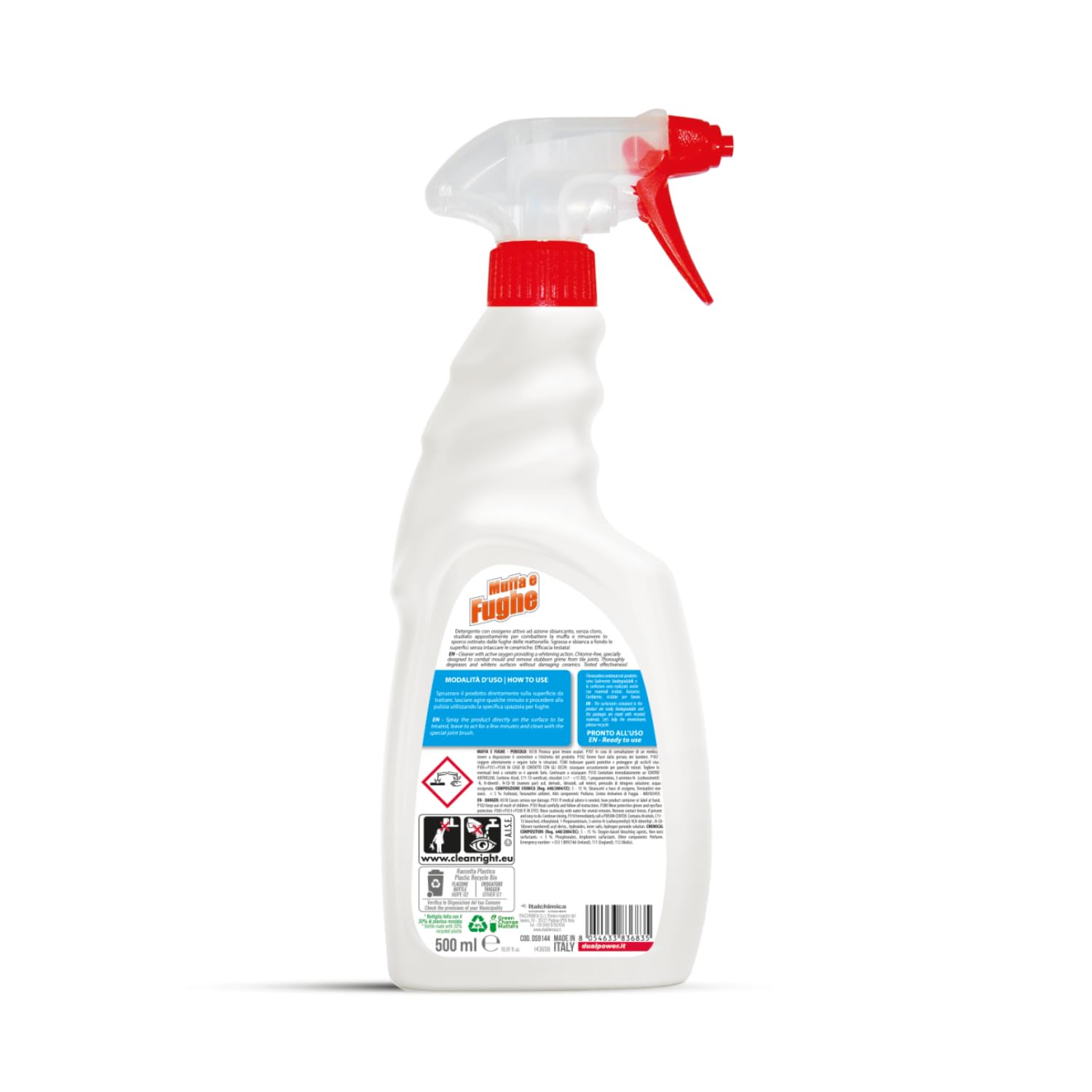 Spray antimuffa per fughe e pareti – azione igienizzante profonda – 500ml – Variazioni 4/8/12 Pezzi (12)