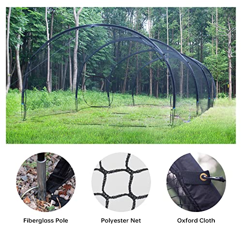 Upgrade 30Ft Baseball And Softball Batting Cage Net And Frame, Large Batting Cages Net With Steel Frame For Home - Backyard Batting Cage With Pitching Backstop And Carry Bag #TOP1