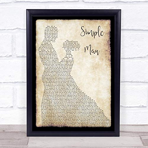 Simple Man Song Lyric Man Lady Dancing Quote Print