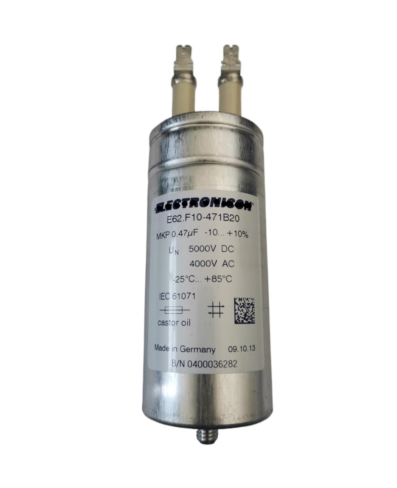 KSZHZYMGX E62.F10-471B20 MKP 0.47uf 5000V DC 4000V AC Oil immersed capacitor