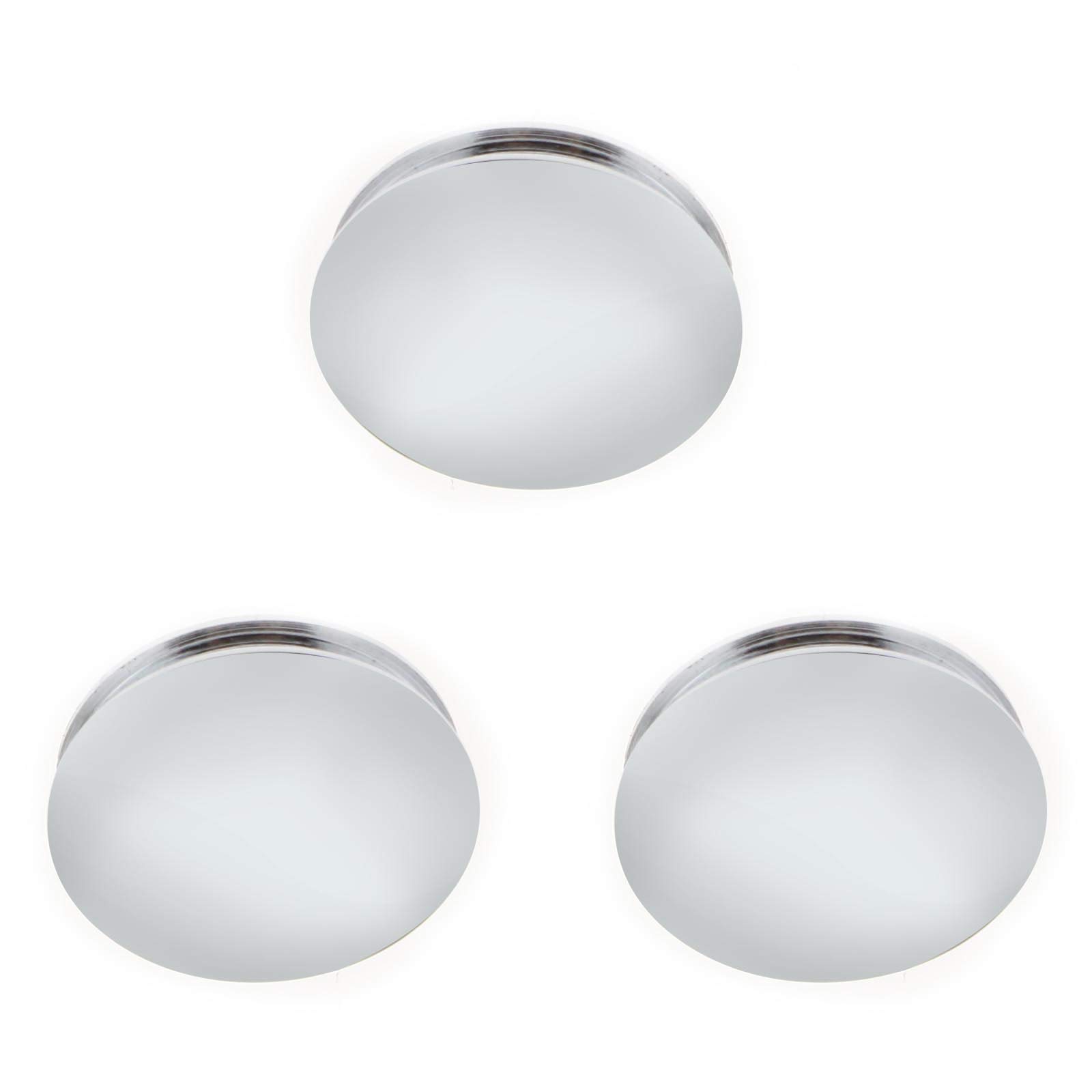Yinettech Silver 3Pcs 37Mm Chrome Click Clack Basin Sink Tap Push Button Waste Bath Pop Up Plug