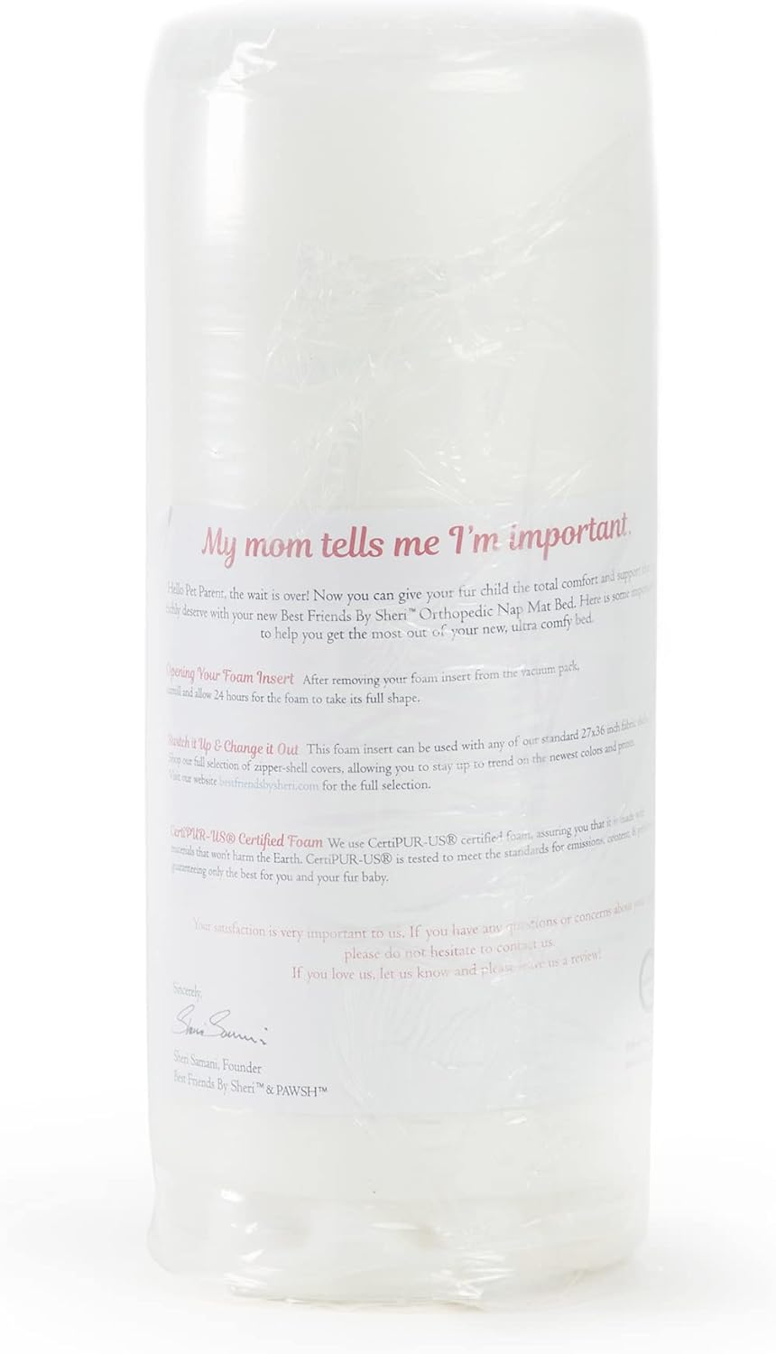 Best Friends by Sheri Nap Mat Certipur-US Foam High Density Foam Insert Only 27x36 : Pet Supplies