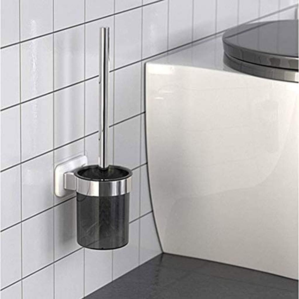 Compact Wall Mounted Toilet Brush Holder Bathroom Brush, Stainless Steel Handle for Bathroom Storage and Storage image 5