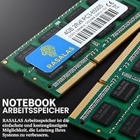 Rasalas 8GB Kit (2 x 4GB) PC3-8500S 1067MHz 1066MHz DDR3 8500 PC3-8500 SODIMM Speicher for Late 2008, Early/Mid/Late 2009, Mid 2010 – Ansicht 2