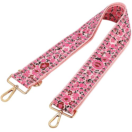 Flower Purse Strap Replacement Embroidery Crossbody Shoulder Strap for Handbag Canvas Purse Extender Accessories2
