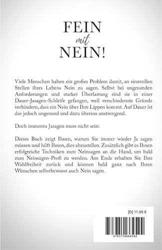 Fein mit Nein! Das Buch zum Neinsagen lernen: Schluss mit Dauer-Jasagen