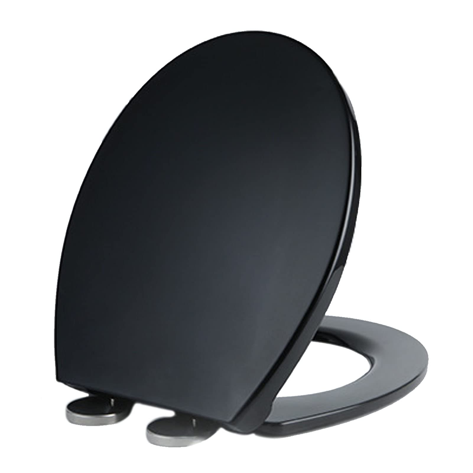 Dxpsxjl One Color Extended Black Silent Toilet Seat, Ergonomic Lid Fits Elongated Toilets, Adjustable, Lightweight, Durable, Portable, User-Friendly, Compact For Daily Use, Slow, Close