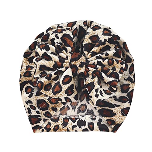 JustMyDress Baby Leopard Headband Turban with Bow Hair Band Bowknot Hair Accessories JBC07 (E1-Beanie)2