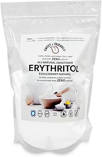 100% Erythritol 4lb bag/all natural sweetener substitute/taste, cooks, and bakes like sugar/Tooth friendly/perfect for Keto and Vegan diets/Zero Calories, Zero on the glycemic index, NON GMO