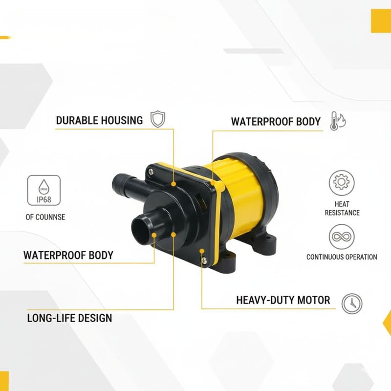Image of 12V DC Solar Water Pump Submersible High Pressure Speed Mini Pump Motor for Fountain, Aquarium, Dispenser and Cooling System, Home Use