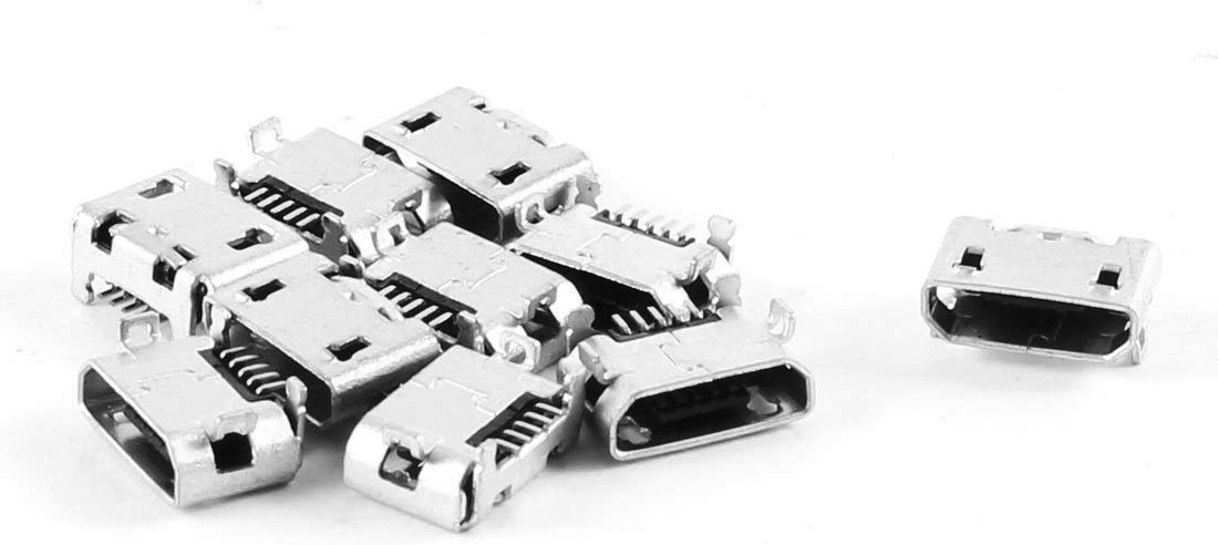 Anonbasics 10 Pcs A35 Mini Type B Micro USB Female 5 Pin Jack Port ...
