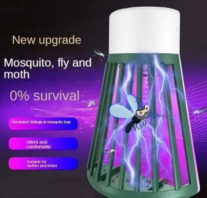 Image of MAKE A WISH Mosquito Killer lamp Zapper Machine Plug Powered Bug Zapper Mosquito Killer, Electric LED Lamp Indoor /Outdoor Mosquito Machine for Home,Outdoor White (Plug mosq2026) (Plug mosw)