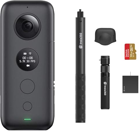 Amazon Insta360 One X 5 7k 超高画質動画 手ブレ補正機能flowstate搭載 360度アクションカメラ 高速wifi Iphone Android対応 国内正規品 ウェアラブルカメラ アクションカム 通販