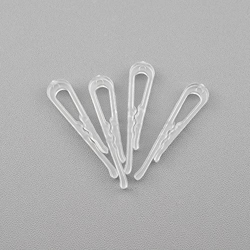 Image of 38mm Length Clear Plastic Alligator Clip Easy Storage Securely Clip Prevent Damage Fabric Flexible Material U Shape Transparent Garment Clips 170 Pieces for Folding Ties Socks Pants Shirts