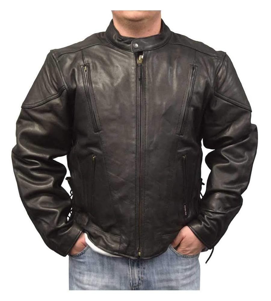 Amazon.com: Redline Men's Touring Leather Motorcycle Jacket