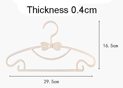Miniatura 2 de Paquete de 20 perchas de plástico para niños, apilables, ultra delgadas, antideslizantes, ropa de guardería, para niños y niñas