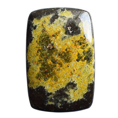 Jaspe éclipse naturel, cabochon de prestige 44x29mm d'une finition haut de gamme