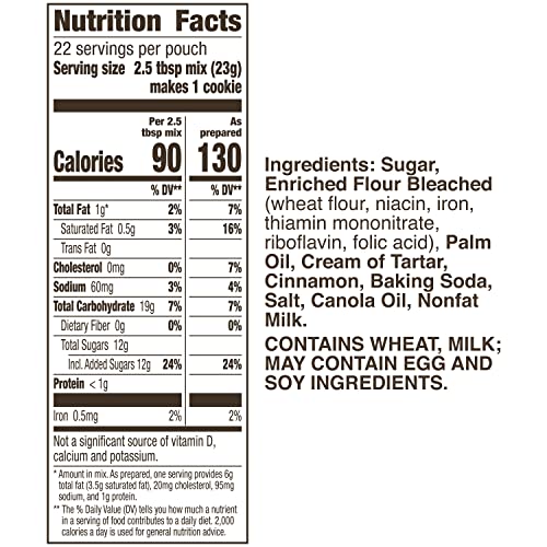 Image of Betty Crocker Snickerdoodle, Cookie Baking Mix, 17.9 oz