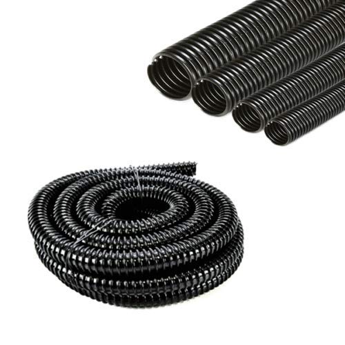 EliteKoopers 0.75 Inch Black Corrugated Flexible Pond Hose Garden Filter Pump Pipe (30 Meter)