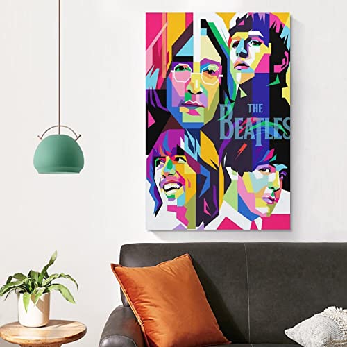 The Beatles – Poster coloré décoratif sur toile, affiches murales et impression d’art moderne pour chambre à coucher, 40… - Les Beatles, Paul McCartney, John Lennon, RIngo Starr, George Harrison The Beatles – Poster coloré décoratif sur toile, affiches murales et impression d'art moderne pour chambre à coucher, 40… – Image 5