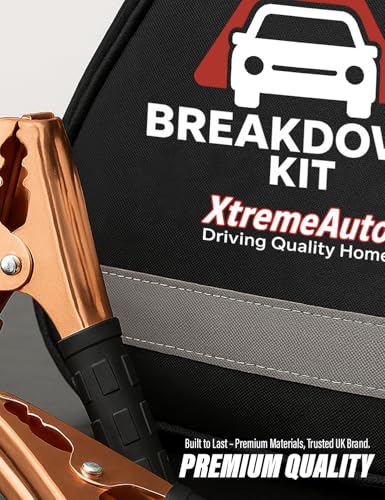 Xtremeauto Car Breakdown Emergency Kit – Roadside Car Safety Kit with Warning Triangle, Hi-Vis Vest, Tow Rope, Jumper Leads, First Aid Kit & Storage Case – Essential Car Kit for UK & Europe - Image 6