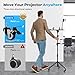 CAHAYA Projector Tripod Stand with Casters: Projector Stand 28-54in Height Adjustable Multifunctional Universal Laptop Stand DJ Rack Stand with Adjustable Height for Meeting Room DJ Equipment