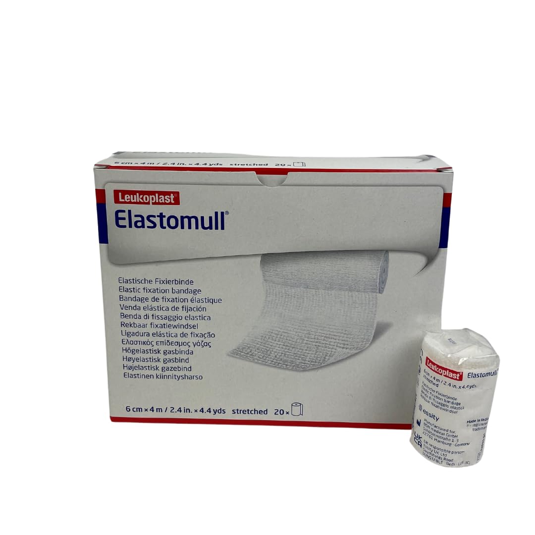 BSN Medical Elastomull - Nastro di fissaggio, 4 m x 6 cm, confezione da 20