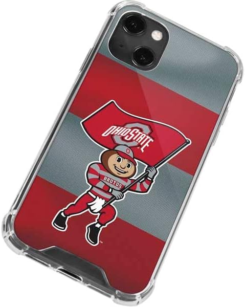 Skinit Clear Phone Case Compatible with iPhone 13 Mini - Officially Licensed Ohio State University OSU Buckeyes Flag Design