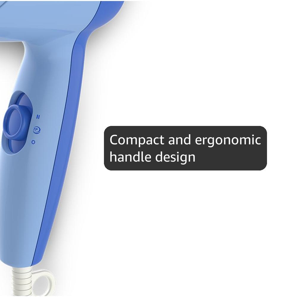 Philips India's No.1 Hair Styling Brand -Hair Dryer 1000W |Blow Dry for Men & Women | 2 Heat Settings| ThermoProtect tech |Travel-Friendly, Quick Dry, Frizz Control | For Indian Hair | HP8100/60 Blue