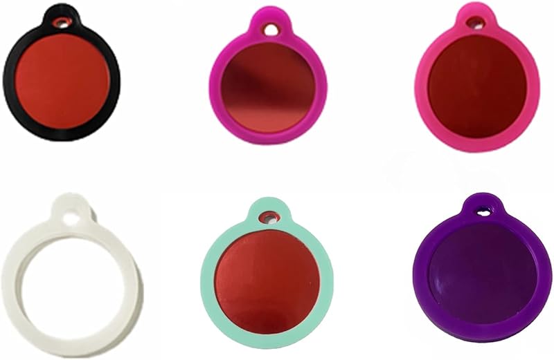 Silenciadores de Silicone para Plaquinha de Identificação de Cães Redondos HHGJLP, 6 Cores